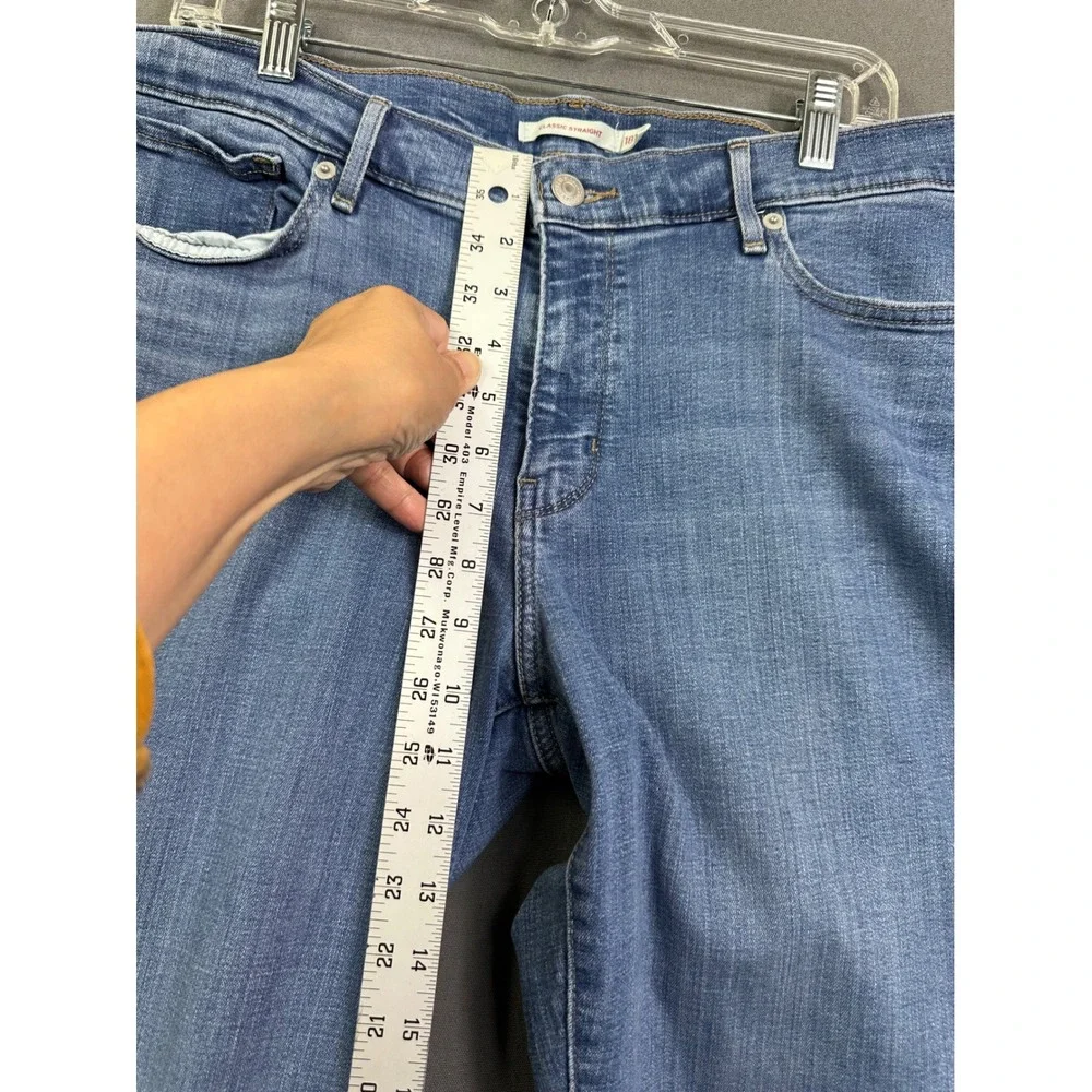 Levis 314 Shaping Straight Jeans Medium Wash Blue Denim 23648-0051 18W M‎